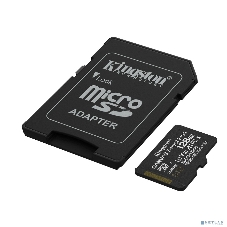 Флеш карта Micro SecureDigital 128Gb Kingston Canvas Select Plus Gen3 150Mb/s A1,, адаптер в комплекте