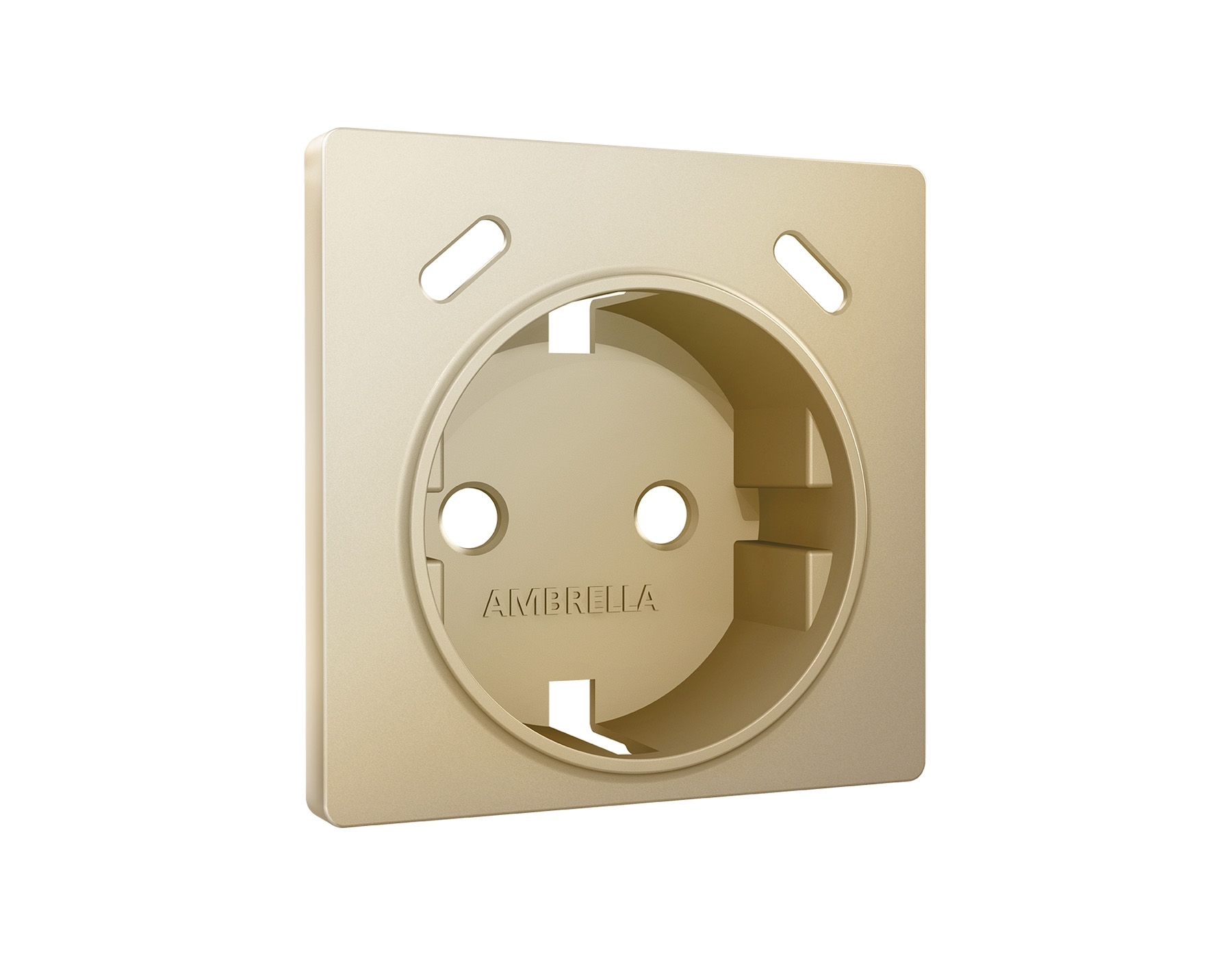 Лицевая панель ALFA (Шампань) для электрической розетки с/з со шторками 2USB C+C QUANT AP6105