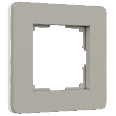 Рамка на 1 пост WERKEL Split (дымчатый/белый, soft-touch) W0013067