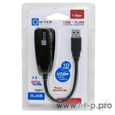 Адаптеры USB Ethernet 5bites Кабель-адаптер 5bites UA3-45-01BK USB3.0 -> RJ45 10/100/1000 Мбит/с, 10 см