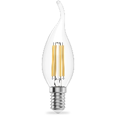 Лампа филам. Gauss Filament 12Вт цок.: E14 свеча св. свеч. бел. теп. (упак.: 10 шт) (42112)