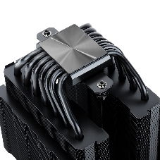 Кулер для процессора Thermalright Phantom Spirit 120 SE черный (4-pin PWM, 154mm, Ni/Cu, 7x6mm, 2x120мм, 66.17CFM, 25.6dBA, 1500RPM, S: 1200, 1700, 1851, 115X, AM4, AM5, silver, black)