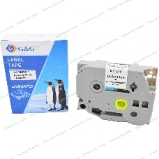 Картридж ленточный G&G GG-TZES241 черный на белом 18x8 для Brother 1230/1280/1280VP/2700VP