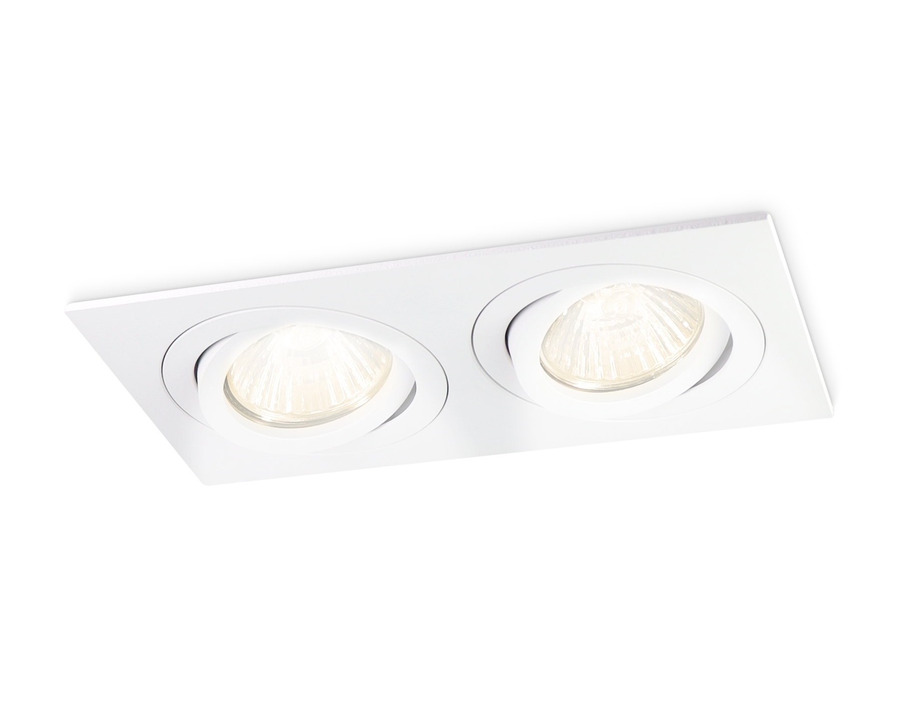 Встраиваемый поворотный точечный светильник Ambrella light TN102626/2 WH белый GU5.3 175*95*28