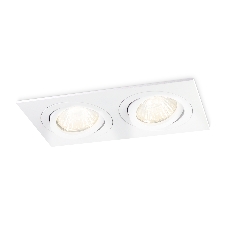 Встраиваемый поворотный точечный светильник Ambrella light TN102626/2 WH белый GU5.3 175*95*28
