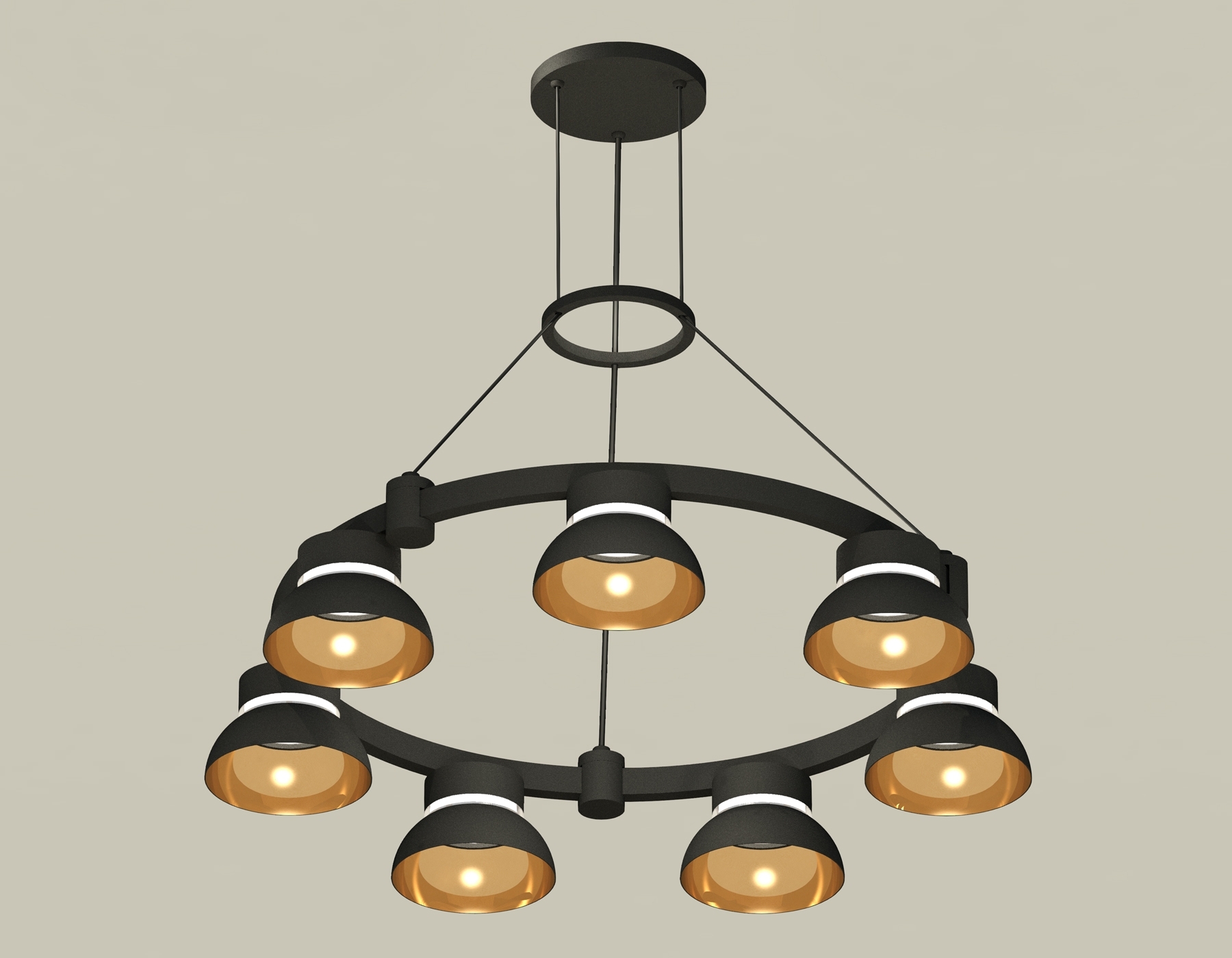 Светильник Ambrella light XR92051402/7 SBK/PYG/CL черный песок/золото желтое полированное/прозрачный GX53 (A9205,C9238,N8145)