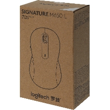 Мышь беспроводная Logitech Signature M650 L белый, 4000 dpi, радиоканал, Bluetooth, USB, кнопки - 5