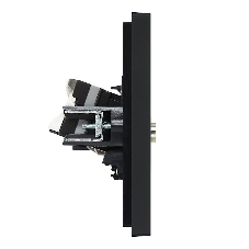 Розетка двойная TV+RJ45 кат.5E IEK FORTE&PIANO FP136 черный