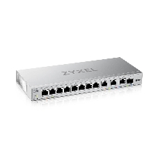 Коммутатор мультигигабитный Smart L2 коммутатор Zyxel XGS1250-12, 8xGE, 3x1/2,5/5/10G, 1xSFP+, кнопка LED ECO Mode, настольный