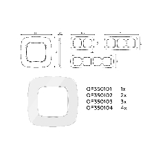 Рамка OMEGA Radian (Белый Стекло закаленное натуральное) 3-ая OF350103