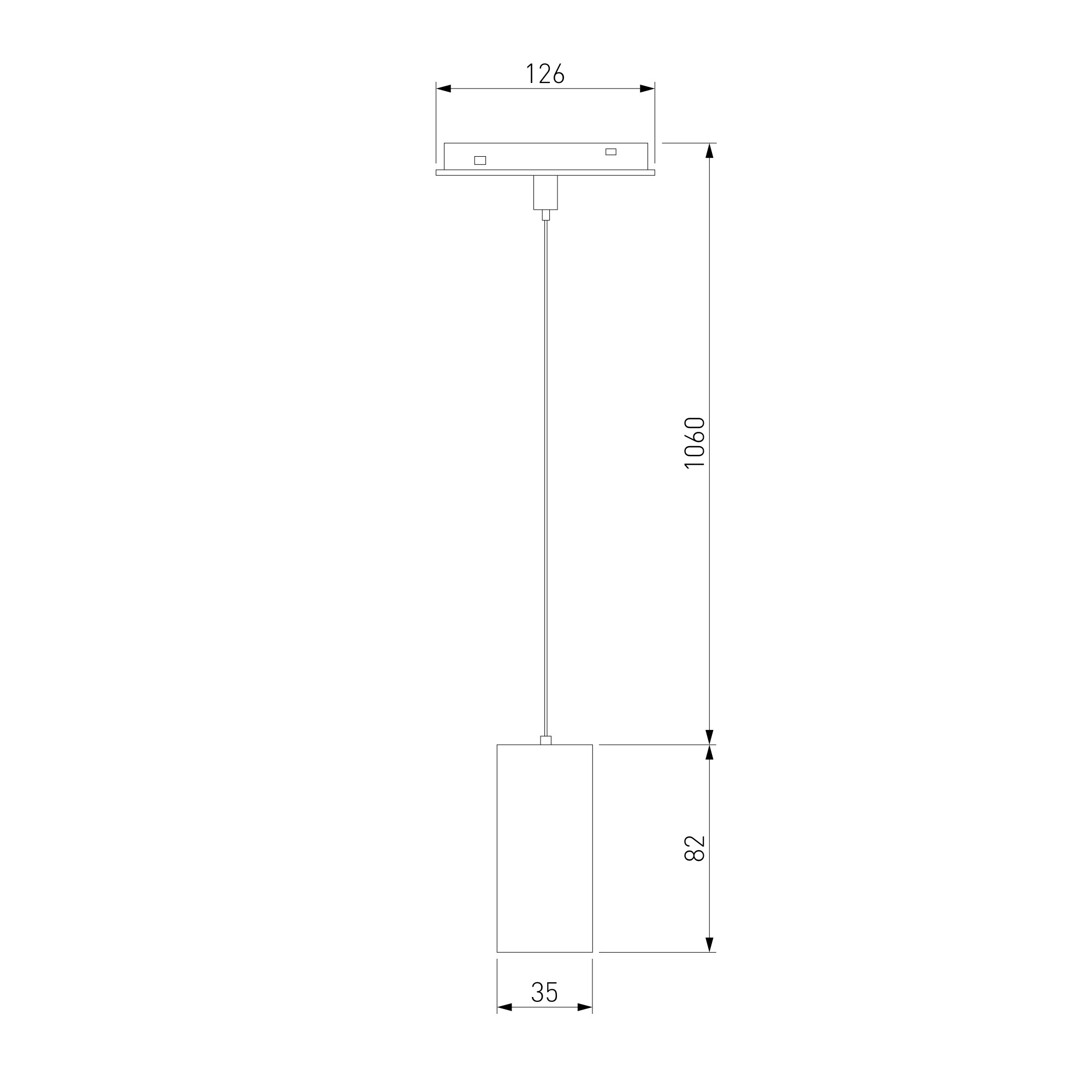 Трековый светильник Slim Magnetic подвесной светодиодный 7W 4200K Amend (чёрный) 85518/01