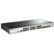 Коммутатор D-Link DGS-1510-28P/A1A, 24×1 Гбит/с + 2×1 Гбит/с SFP + 2×10 Гбит/с SFP+, управляемый