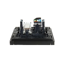 Розетка двойная TV+RJ45 кат.5E IEK FORTE&PIANO FP136 черный