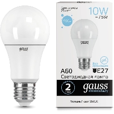 Лампа светодиодная LED Gauss Elementary A60 10Вт E27 6500К