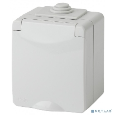 Розетка ЭРА 11-2601-03 2P+E IP65, 16A-250В, ОУ, серый