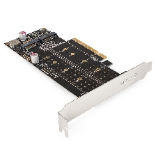 Переходник ExeGate EXE-597E2 (2 x M.2 M key -> PCI-E x8 v3.0, для установки двух SSD M.2 2230/2242/2260/2280/22110 M key NGFF в слот PCI-E, материнская плата должна быть c функции Bifurcation PCI-E)