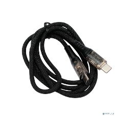 Кабель USB2.0 Cablexpert CCP-USB2-CMCM-SCR-1M, Type-C/Type-C, 6A, 66Вт, PD/QC3.0, дисплей, оплетка, медь, 1м, черный, пакет