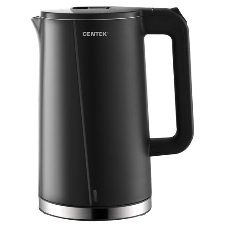 Чайник электрический Centek CT-0005 черный, 1.7 л, 2200 Вт, бесшовная колба, двойные стенки, эффект термоса