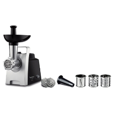 Мясорубка электрическая Moulinex ME108832 черный, 1400 Вт, 1.7 кг/мин, реверс, защита от перегрузки, насадки - 6