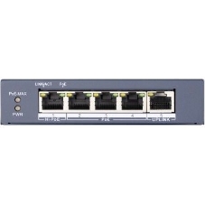 Коммутатор Hikvision DS-3E0505HP-E, 5×1 Гбит/с (4×PoE/Hi-PoE), неуправляемый