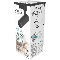 Светильник трековый цилиндр Gauss 20W 1650lm 4000K 180-240V IP20 65x210мм черный угол 24º LED 1/40