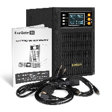 Источник бесперебойного питания On-line ExeGate PowerExpert TL-1000.LCD.AVR.2SH.USB.RS232.SNMP 1000VA/1000W, On-Line, PF=1, LCD, 2*Schuko, RS232, USB, SNMP-slot, встроенные батареи 12V 7.2Ah - 2шт, Tower, металлический корпус, черный