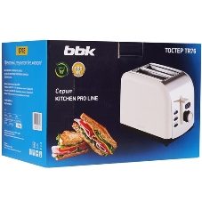 Тостер BBK TR76 кремовый, 800 Вт, 2 слота