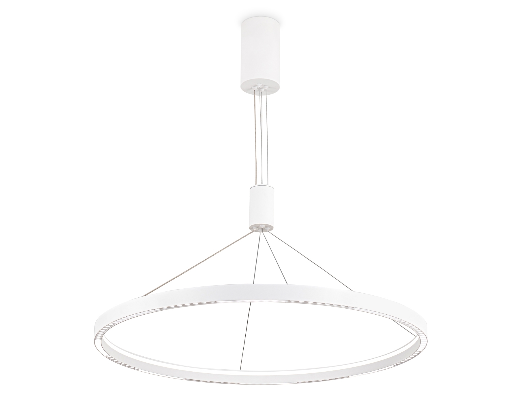 Подвесной светодиодный светильник Ambrella light FL5855 WH белый 40W 3000K/4200K/6400K D800*860 (без ПДУ)
