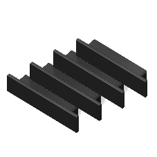 Заглушка для профиля GP8451 BK черный 23.8*6