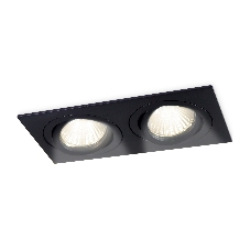 Встраиваемый поворотный точечный светильник Ambrella light TN102627/2 BK черный GU5.3 175*95*28