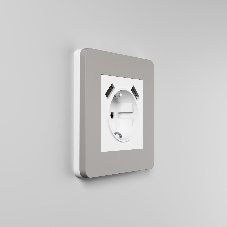 Рамка на 1 пост WERKEL Split (дымчатый/белый, soft-touch) W0013067