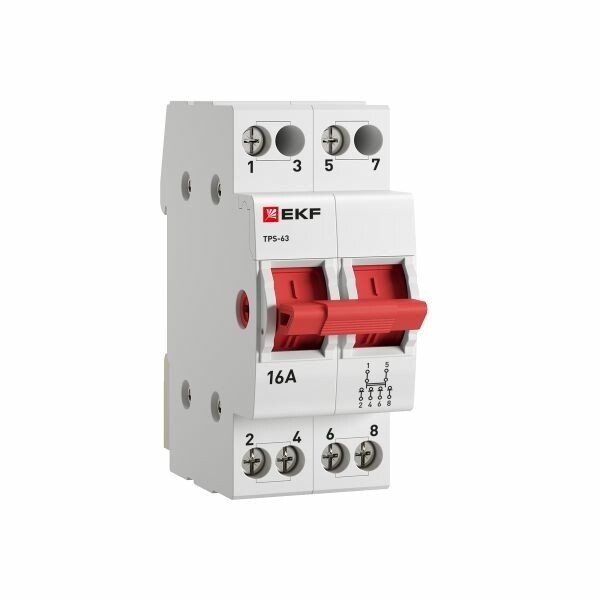 Переключатель трехпозиционный 2п 16А Basic EKF tps-2-16