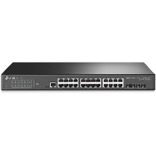 Коммутатор TP-Link JetStream 24-port Pure-Gigabit L2+ Managed Switch, 24 10/100/1000Mbps RJ45, 4*10G SFP+ Slots