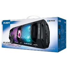 Мобильные колонки Sven PS-670 2.0 черные 2x32.5W Bluetooth