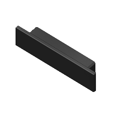 Заглушка для профиля GP8451 BK черный 23.8*6
