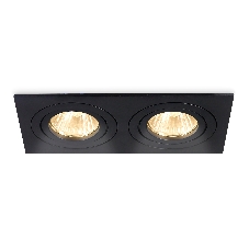 Встраиваемый поворотный точечный светильник Ambrella light TN102627/2 BK черный GU5.3 175*95*28