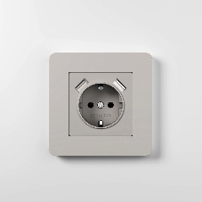 Рамка на 1 пост WERKEL Split (дымчатый/белый, soft-touch) W0013067