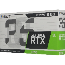 Видеокарта Palit GeForce RTX 3050 StormX V1, 6 GB GDDR6, 96bit, DisplayPort, HDMI, DVI-D, GPU 1470 MHz