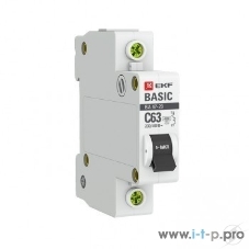 Выключатель автоматический EKF mcb4729-1-50C 1P 50А (C) 4,5кА ВА 47-29 EKF Basic