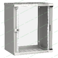 Шкаф монтажный ITK LINEA WE (LWE3-15U64-GF) 15U 600x450мм пер.дв.стекл 50кг серый 400мм 200град. 715мм IP20