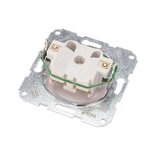 Розетка Kranz 1-ая DEA керамика б/з с/у 10А мех. белый (1/10/120)