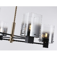 Люстра Ambrella light LH57041/6 BK/DBS/SM черный/темная латунь/дымчатый E14/6 max 40W D690*690