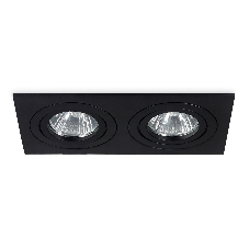 Встраиваемый поворотный точечный светильник Ambrella light TN102627/2 BK черный GU5.3 175*95*28