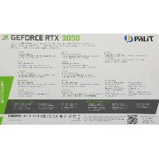 Видеокарта Palit GeForce RTX 3050 StormX V1, 6 GB GDDR6, 96bit, DisplayPort, HDMI, DVI-D, GPU 1470 MHz