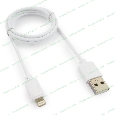 Кабель USB Гарнизон GCC-USB2-AP2-1M-W AM/Lightning, для iPhone5/6/7, IPod, IPad, 1м, белый, пакет