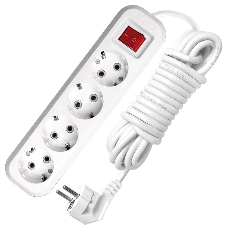 Удлинитель 4х7 м с заземл. 16А IP20 S-304 с выкл. ПВС 3х1 UNIVersal 9631992