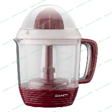 Соковыжималка Scarlett SC-JE50C08 красный/белый, цитрусовая, 25 Вт, 1200 мл, механическое
