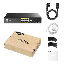 Коммутатор Cudy GS2008PS2, 8×1 Гбит/с, 2×1 Гбит/с SFP