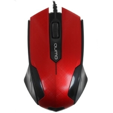 Мышь проводная Qumo Office M14 красный, 1000 dpi, USB, кнопки - 3