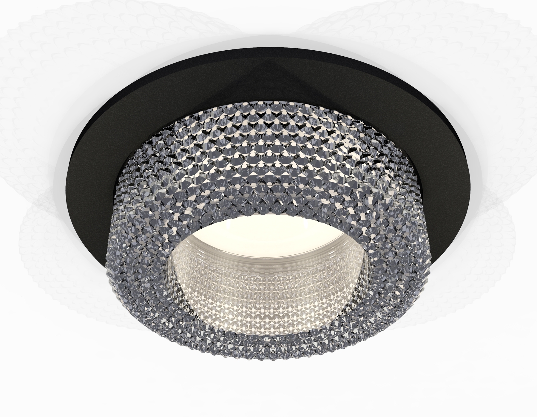 Комплект встраиваемого светильника Ambrella light XC7622020 SBK/CL черный песок/прозрачный MR16 GU5.3 (C7622, N7191)